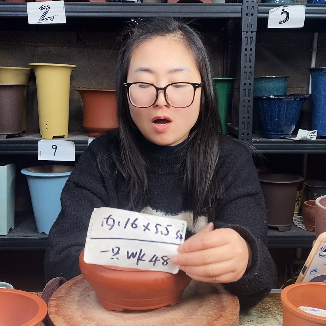 紫砂一只花盆货号WK48