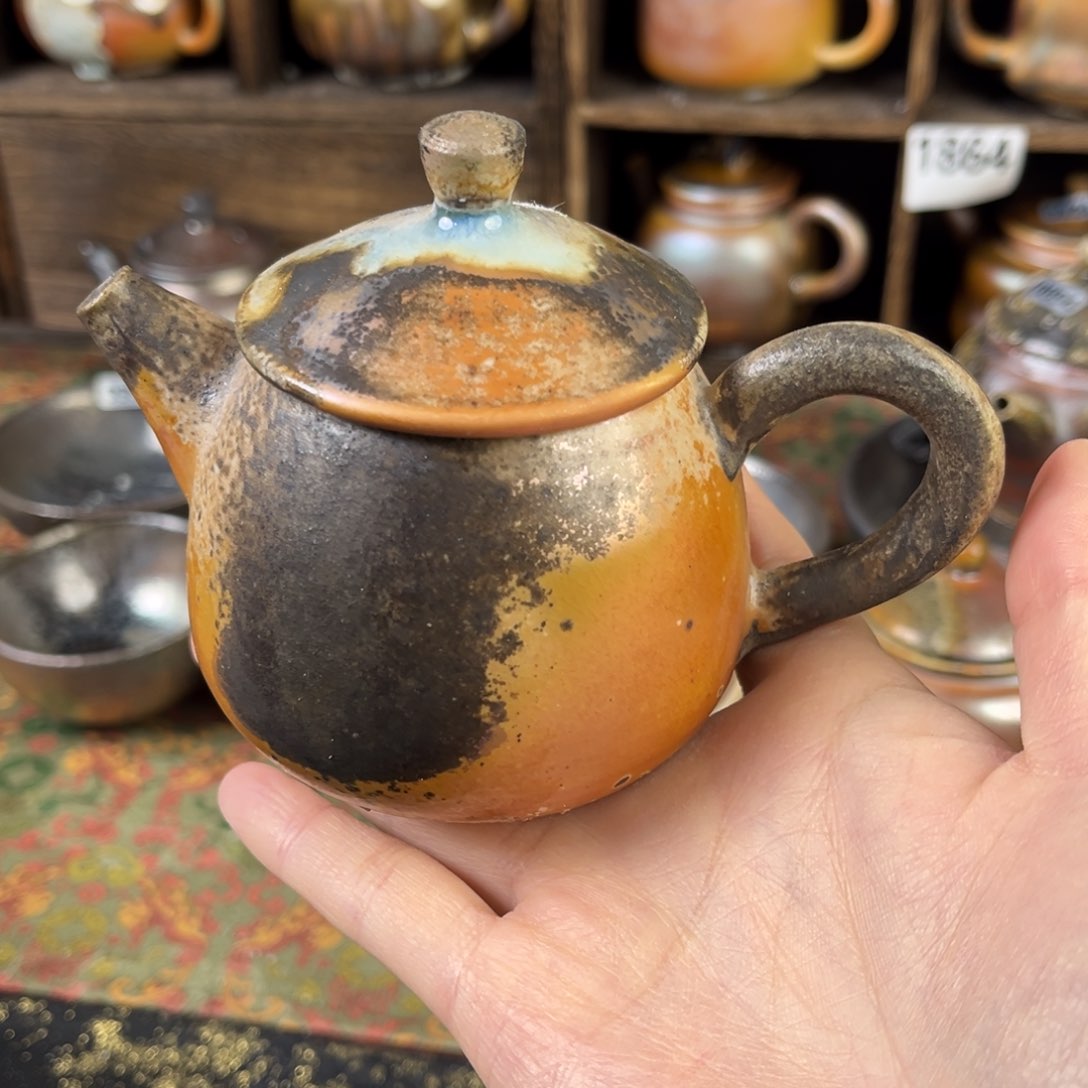 摆件柴烧茶器中白泥