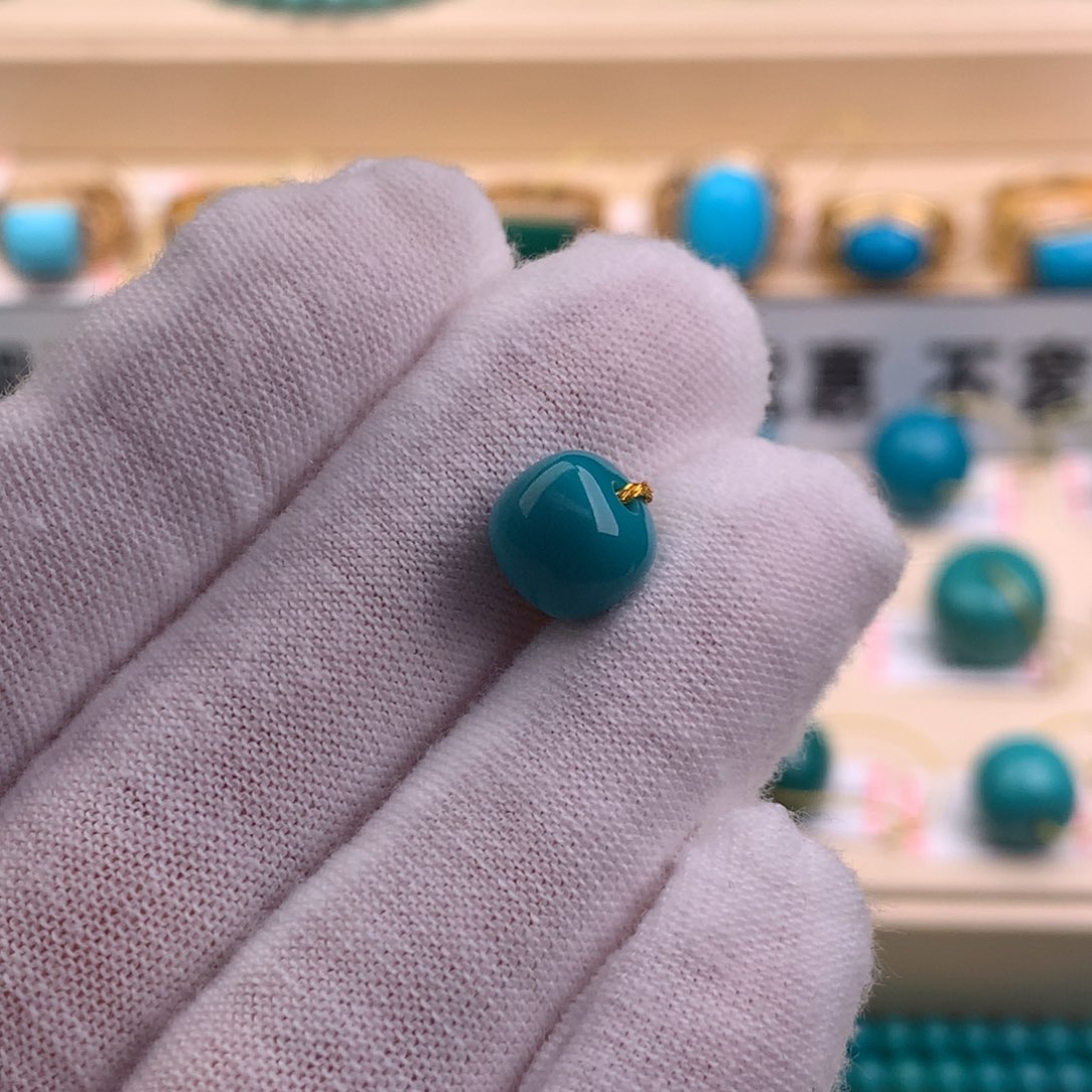 绿松石珠宝奇石未镶嵌8,8×7.7