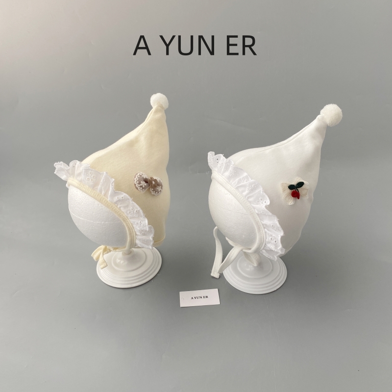 女宝宝春秋薄款公主洋气护耳帽婴儿秋季外出防风包头帽幼儿精灵帽