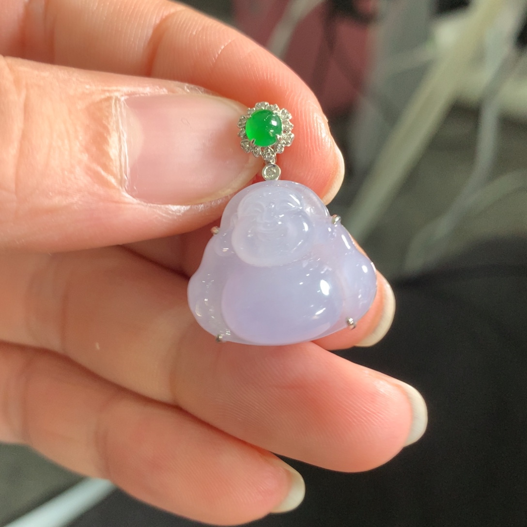 翡翠18K金镶嵌颈饰翡翠