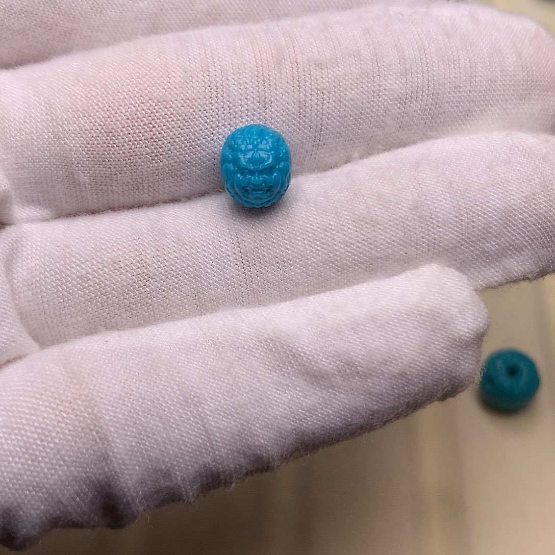 绿松石未镶嵌绿松石黑天8.7