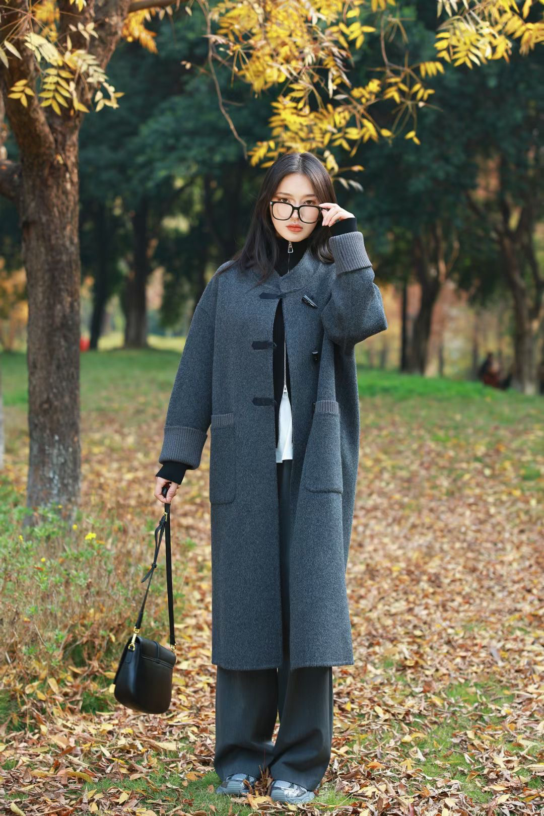 玛丝恩迪宽松文艺复古大衣