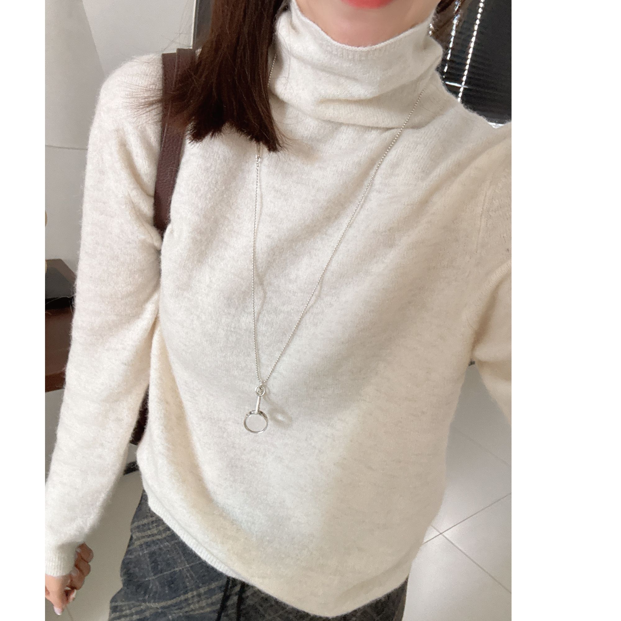 【丽姐女装】堆领羊驼打底｜柔软蓬松 亲肤保暖柔软温柔毛衣M0518