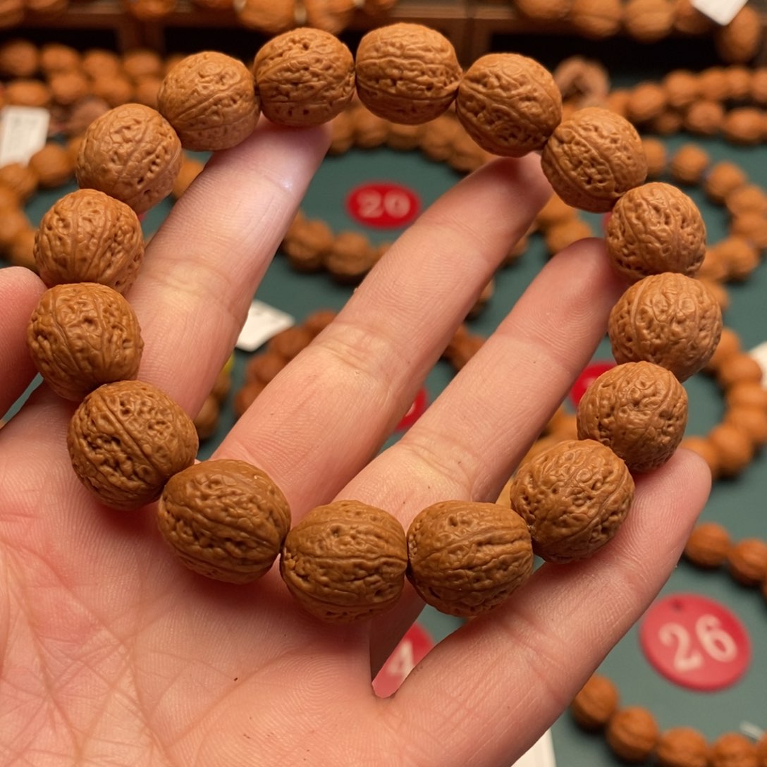 文玩核桃手串14尺寸金豆