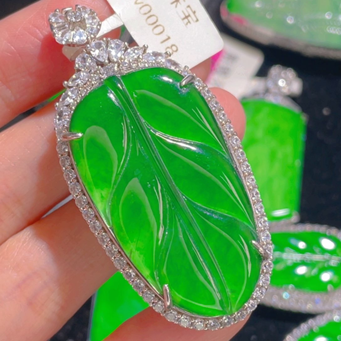 翡翠吊坠(不含链)银S925镶嵌