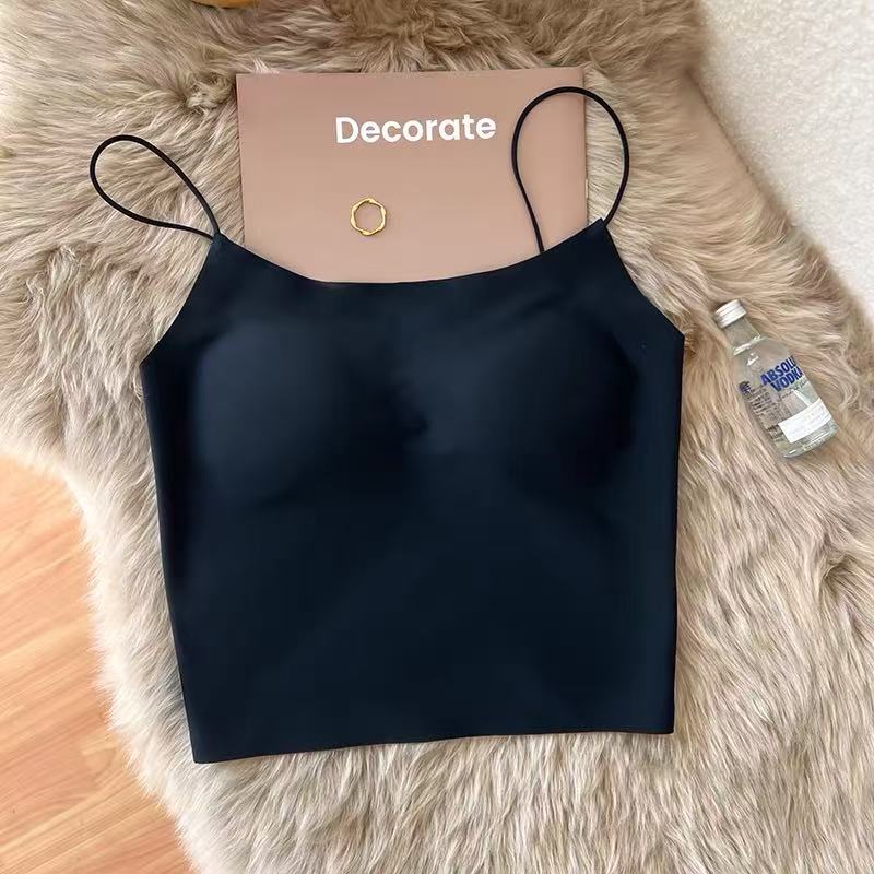 NN732-时尚女装设计感吊带背心黑色女士美背