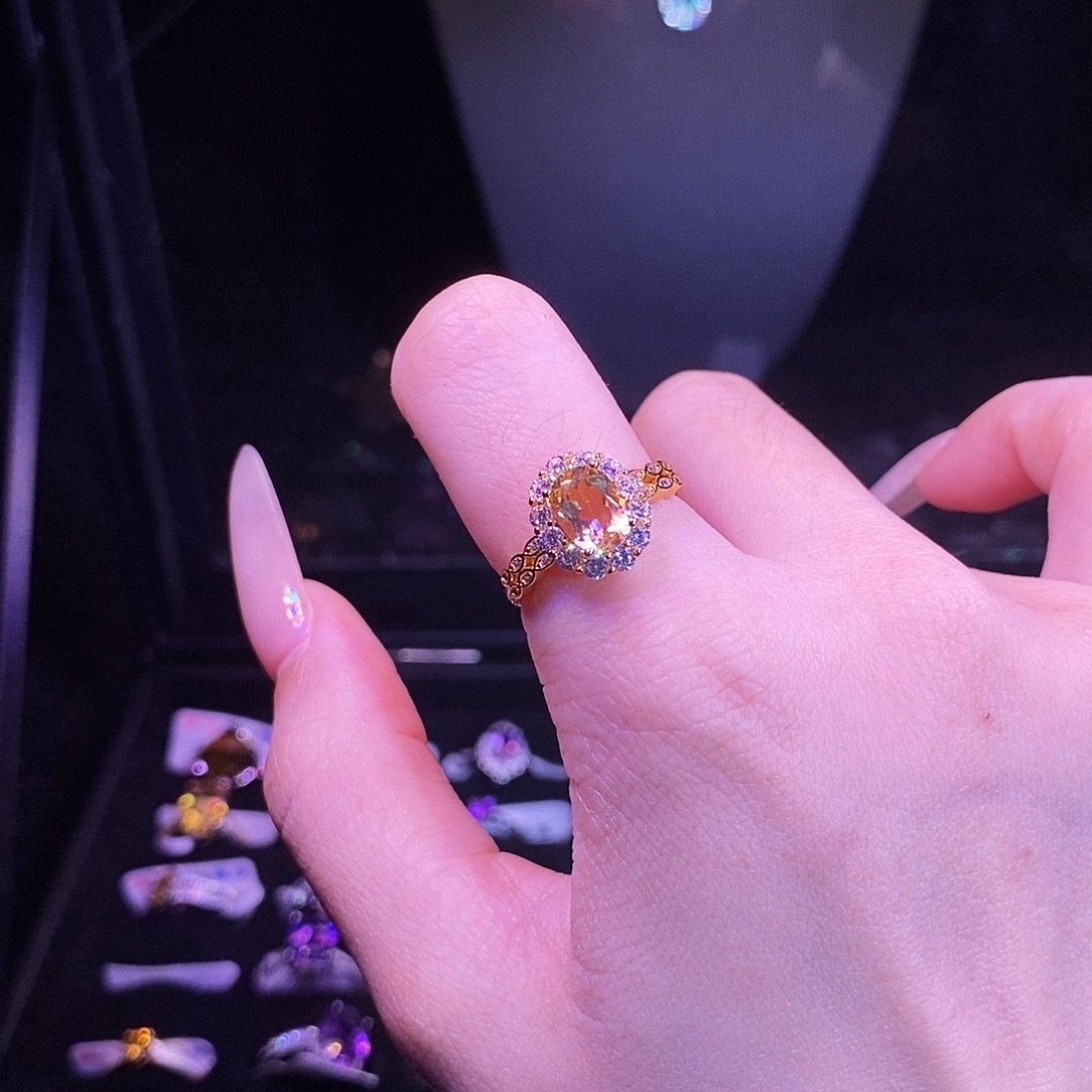 银S925镶嵌水晶戒指