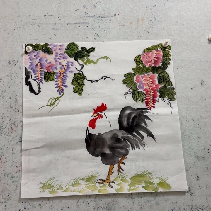 国画手绘国风国画作品