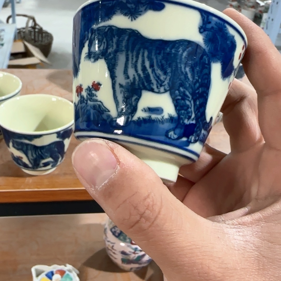 瓷片摆件手绘瓷器全部处理