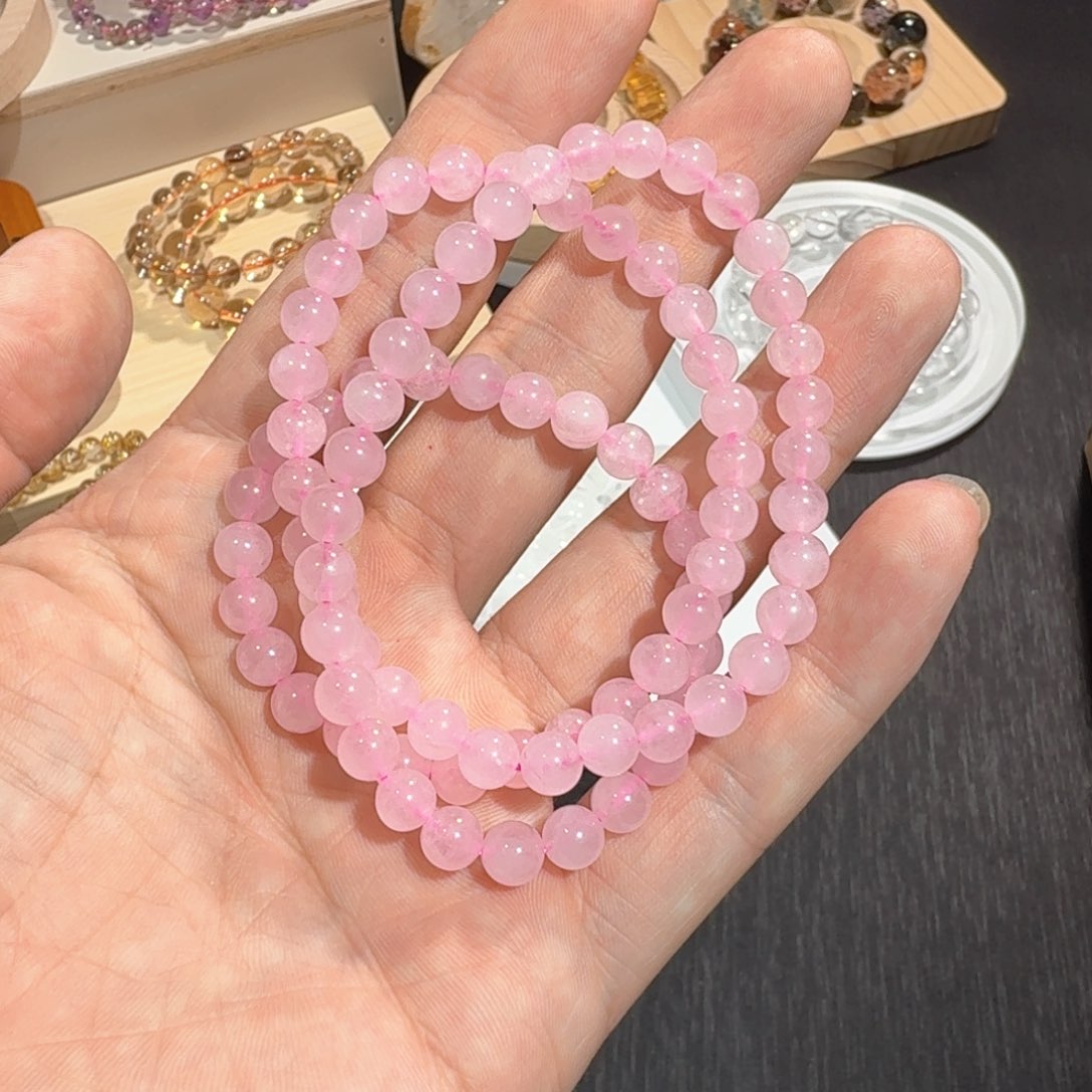 水晶手串未镶嵌卡6加马粉多圈