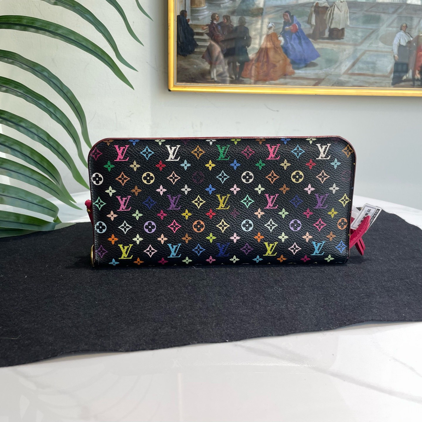 95新 LouisVuitton/路易威登 御古屋/97790/黑三彩钱包 13年