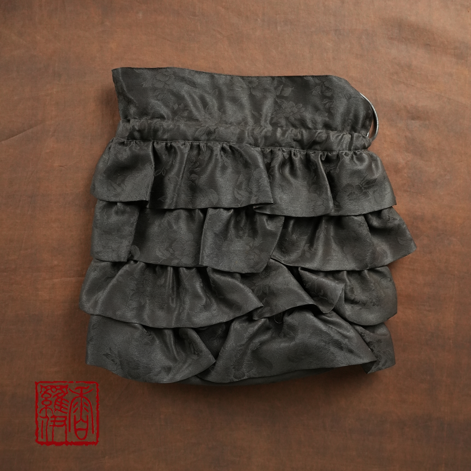 传统中式香云纱手挎包