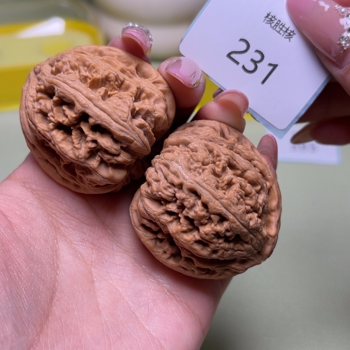 文玩核桃把件39尺全品粗筋231