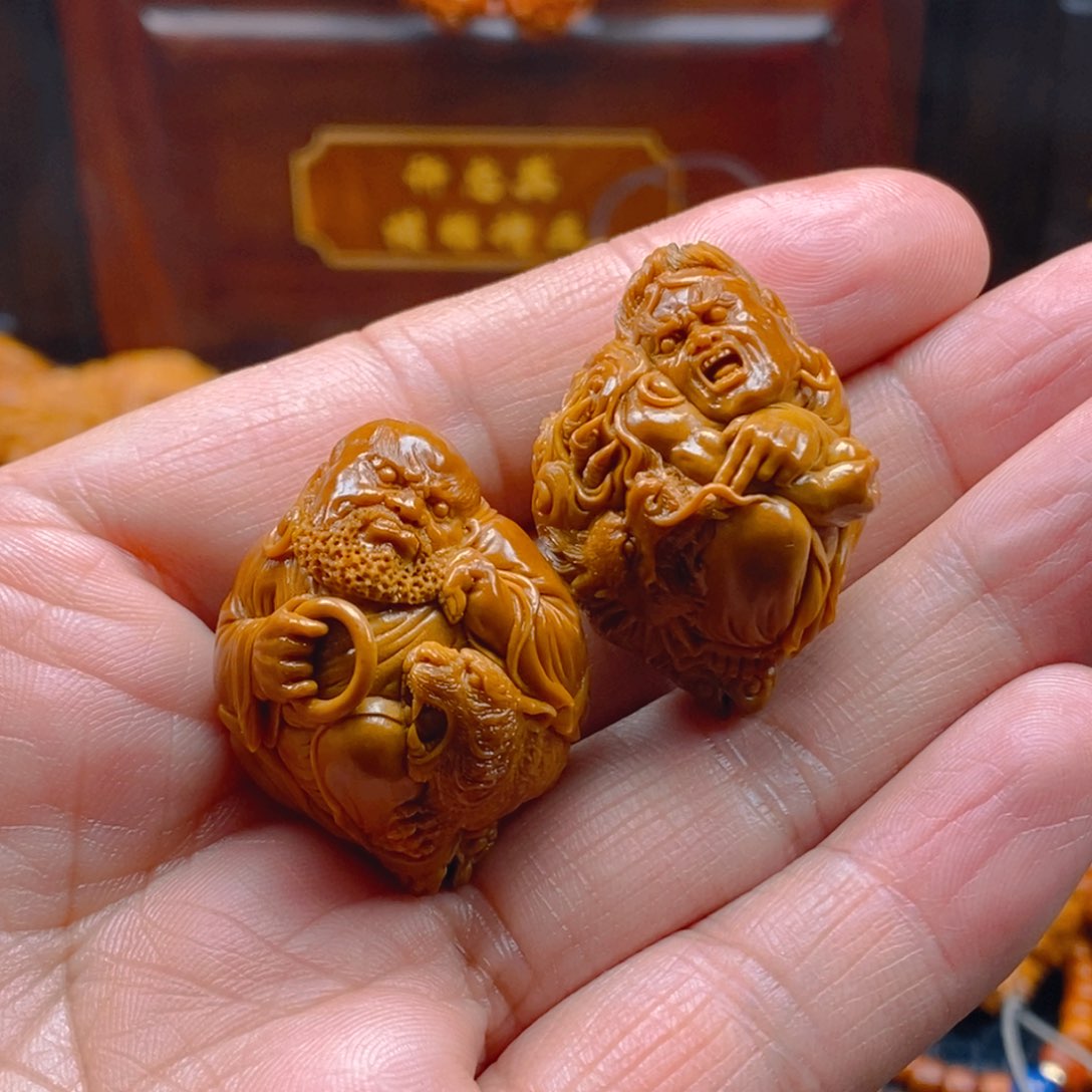 橄榄核手串/手链许忠英2.6一对降龙伏虎罗汉