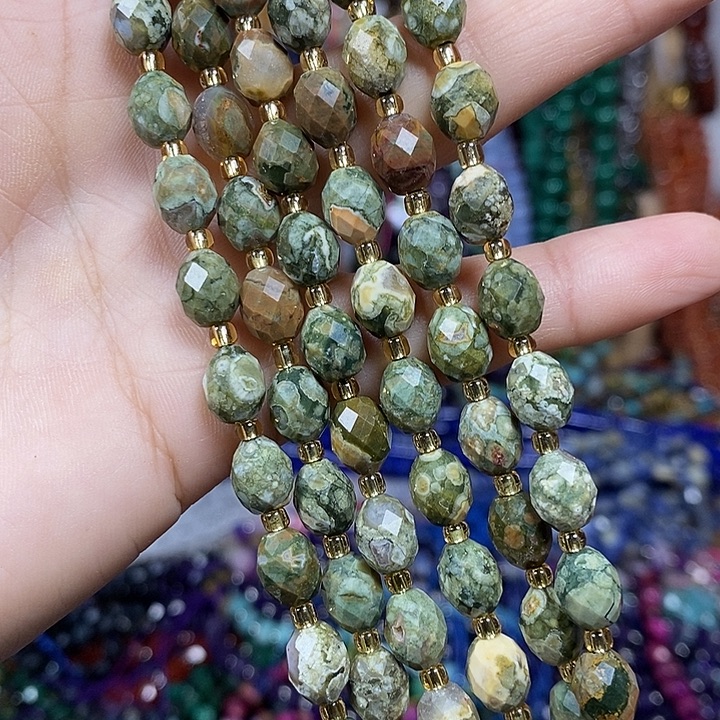 玛瑙/玉髓未镶嵌珠宝半成品天然老雀仔米切卡7*8mm一条