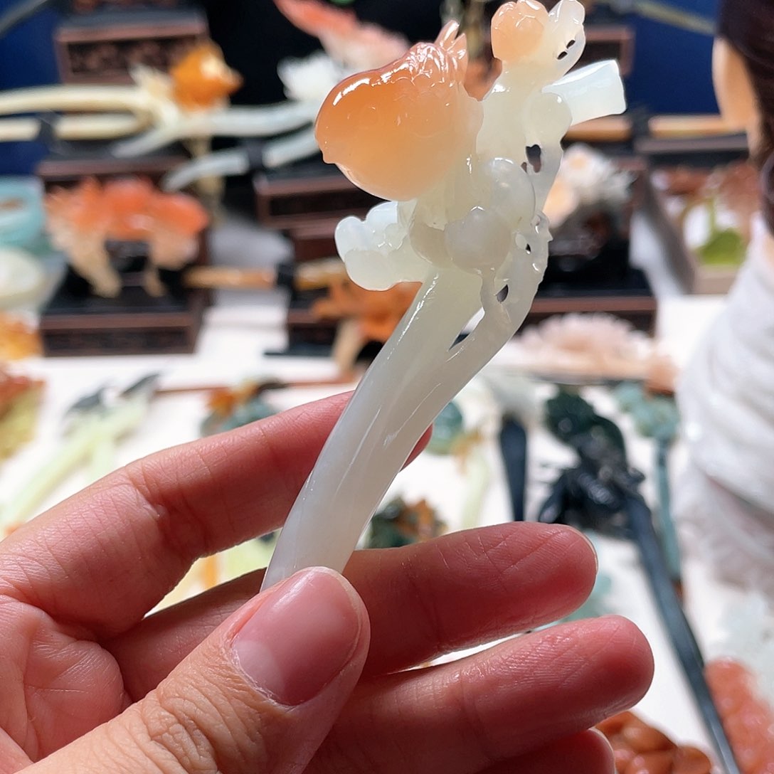 【闪购商品】未镶嵌岫玉发饰仙*掌