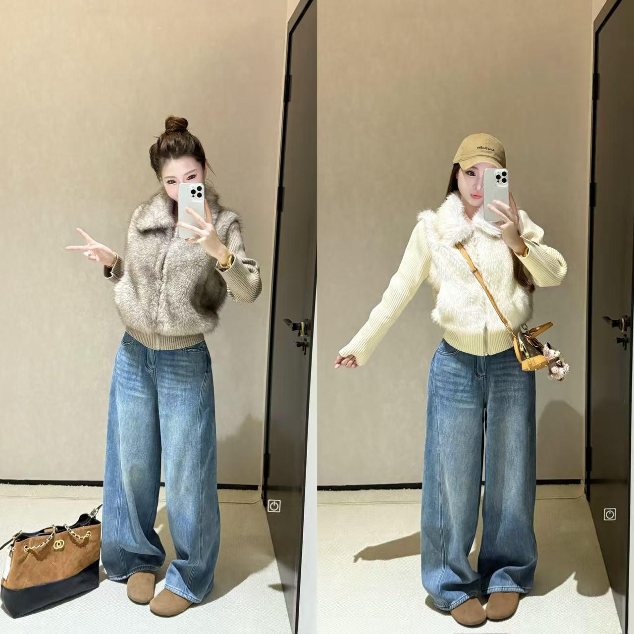 88639【超爱小暖包】袖子可拆卸毛毛外套！