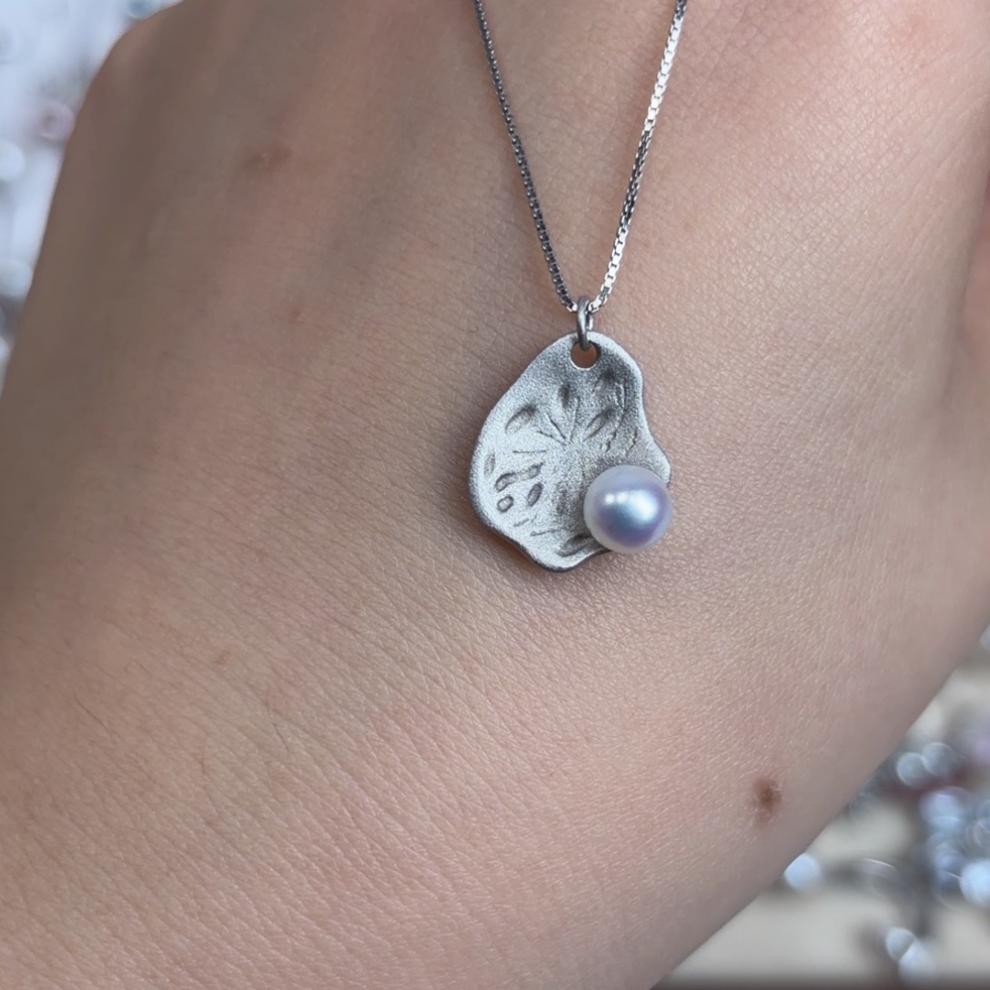 银S925镶嵌淡水珍珠吊坠