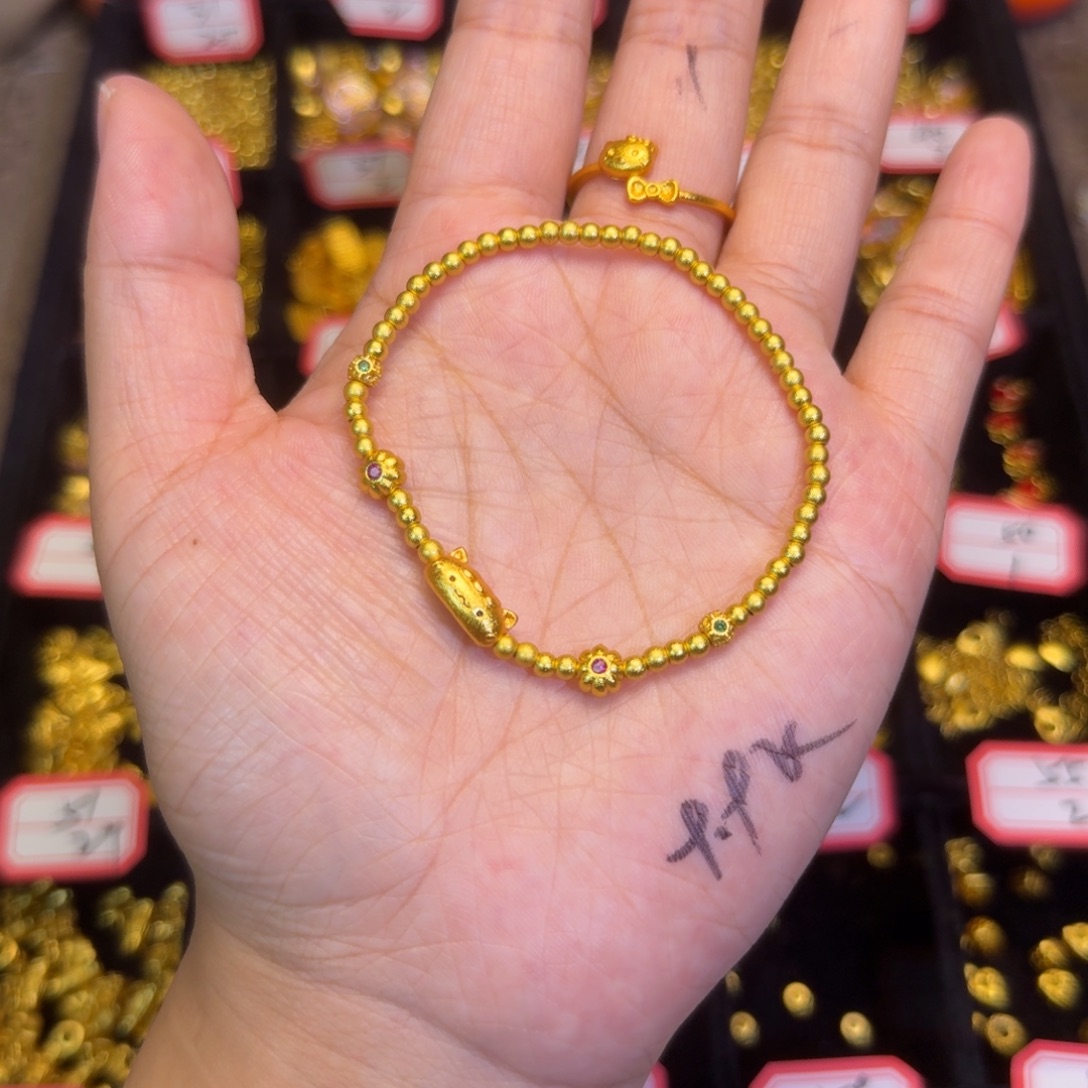 合金粉搞稿法棍猫手串1条