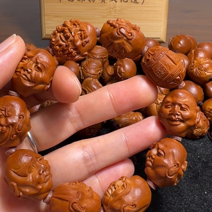 灰***8橄榄核手串/手链十八罗汉