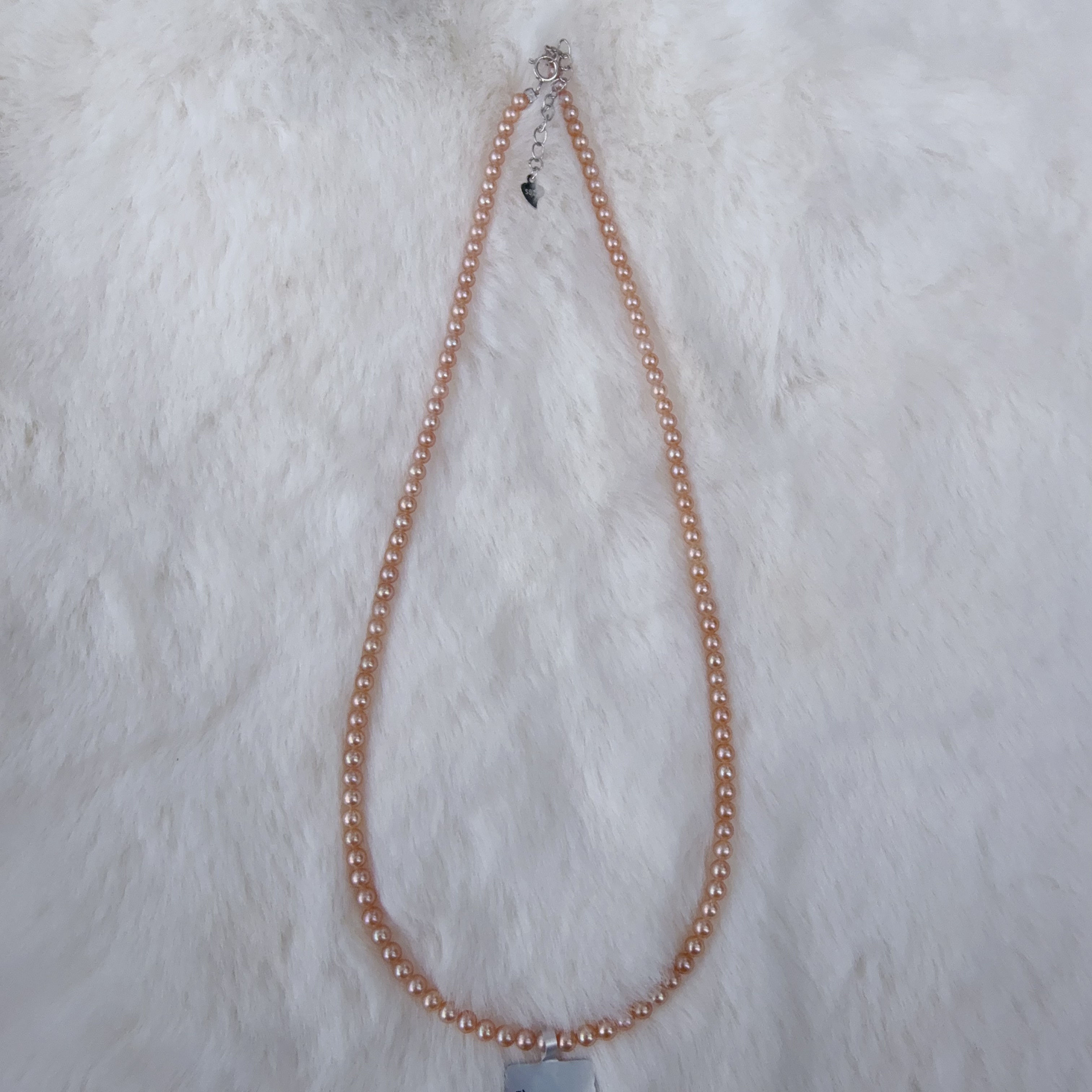 【船长甄选】S925银 淡水橙色BABY珠项链 3-5mm