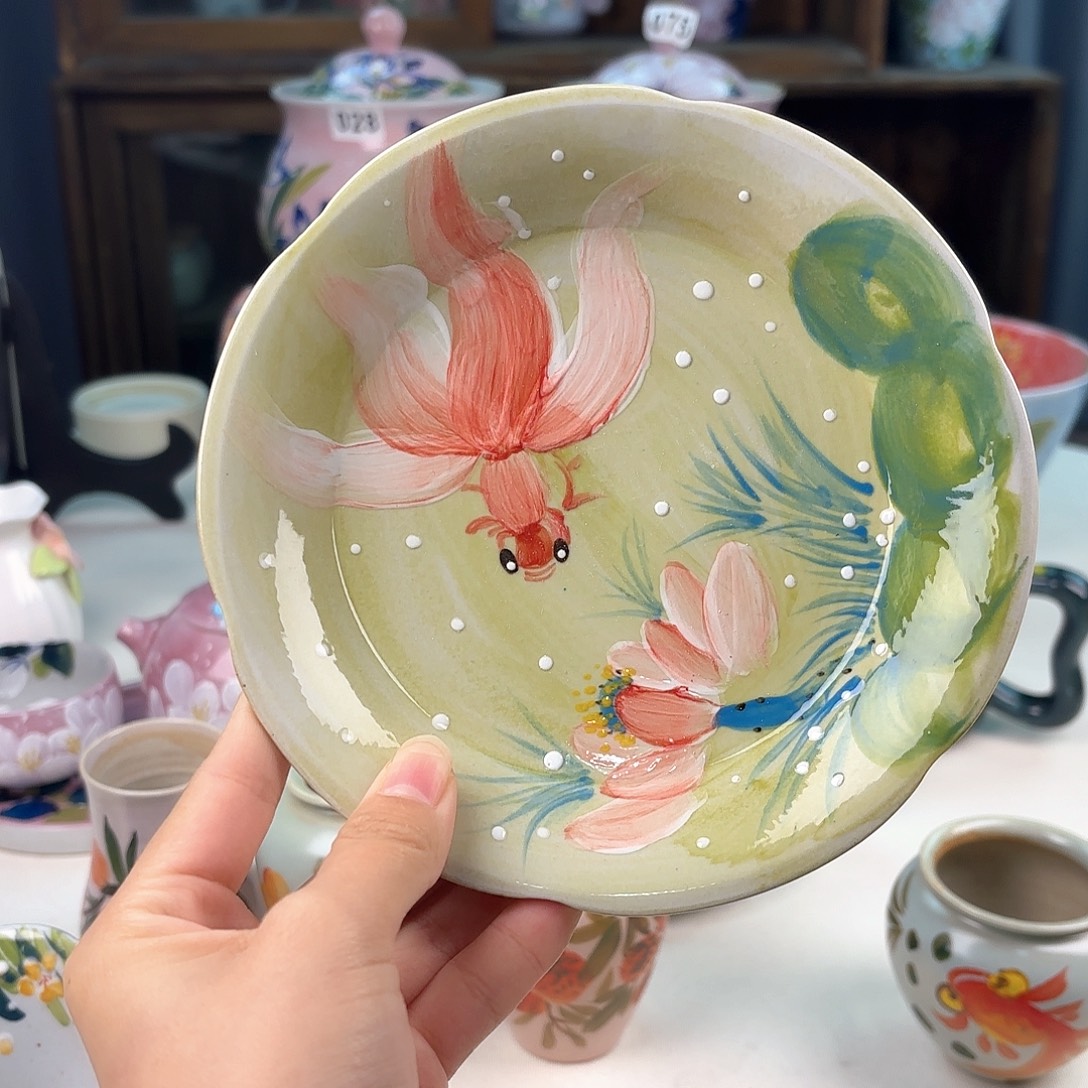 景德镇手绘高温釉下彩陶瓷茶具