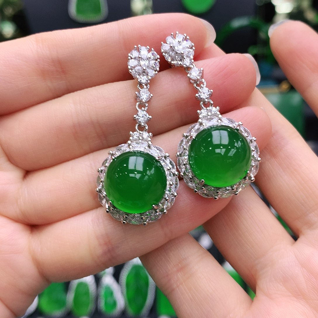 玛瑙/玉髓银S925镶嵌耳坠