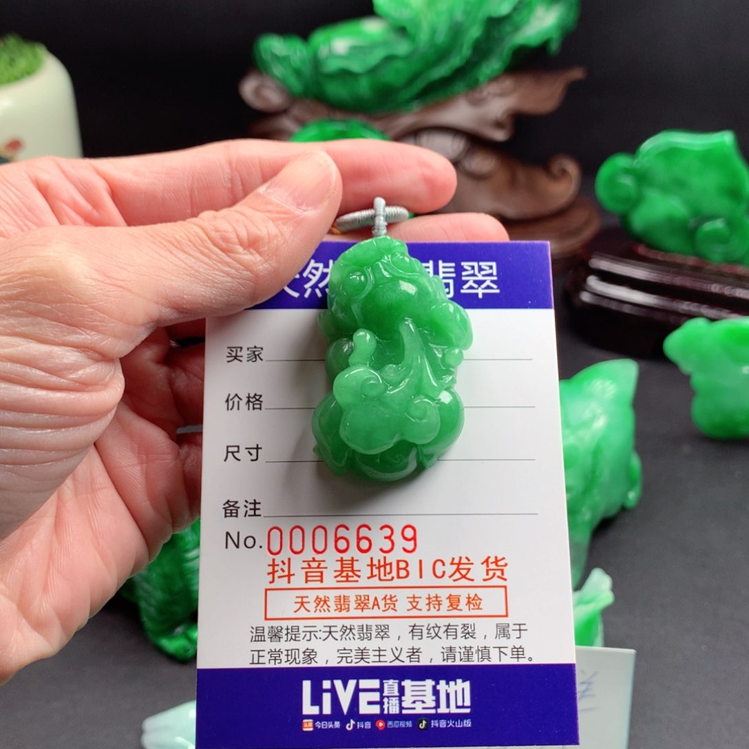 翡翠颈饰未镶嵌缅甸翡翠貔貅