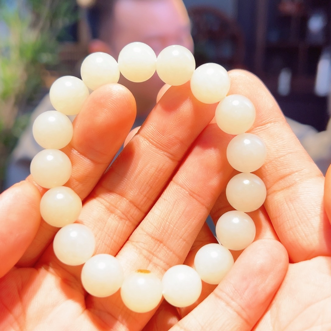 和田玉手串未镶嵌1.2