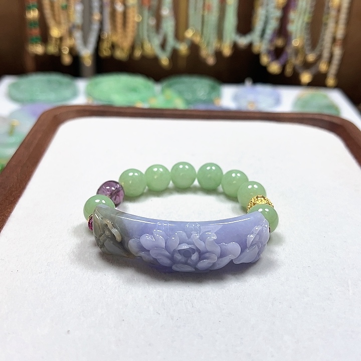 翡翠手链未镶嵌手牌
