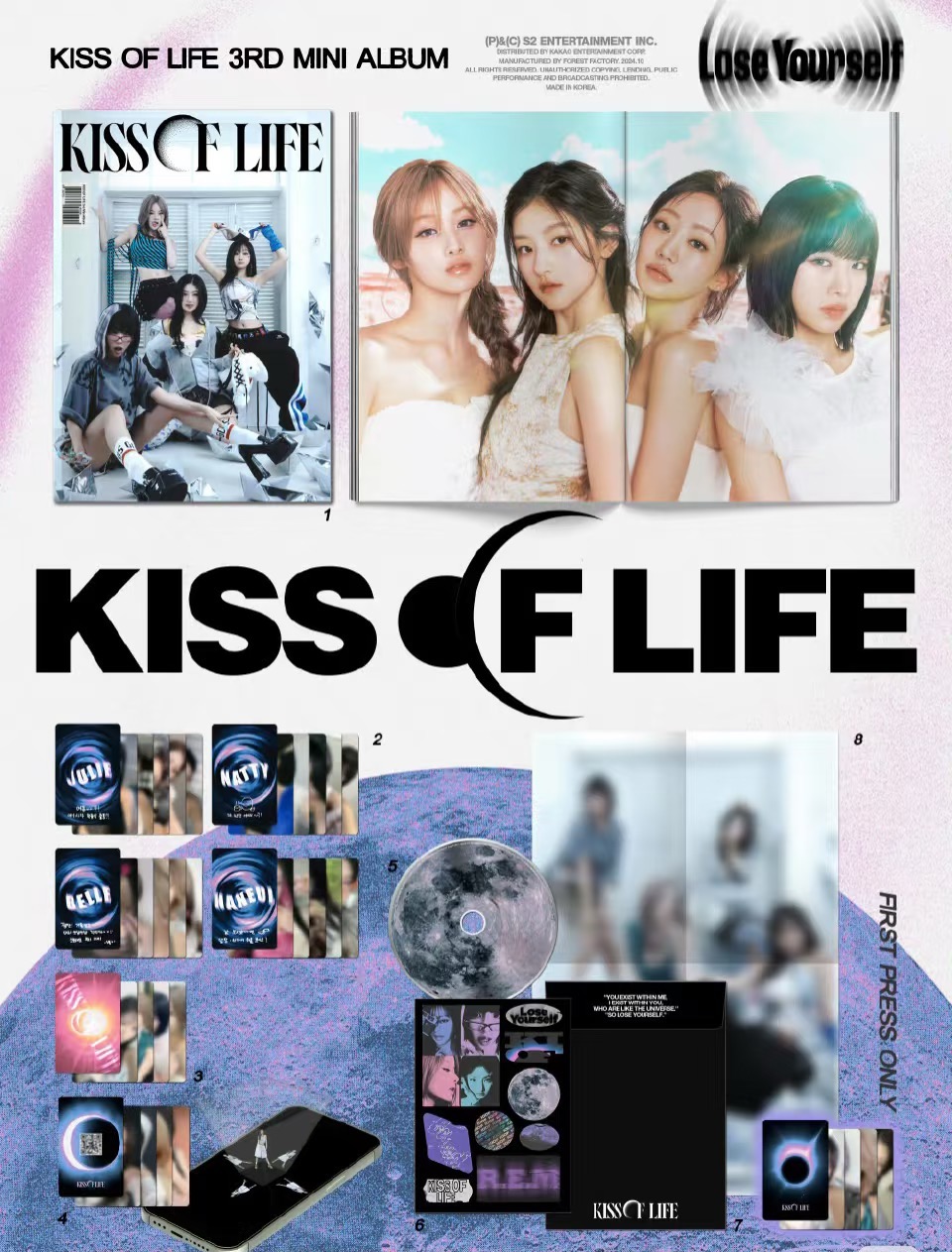 kissoflife 吻 未拆 mini3 mini4 小卡 专辑 