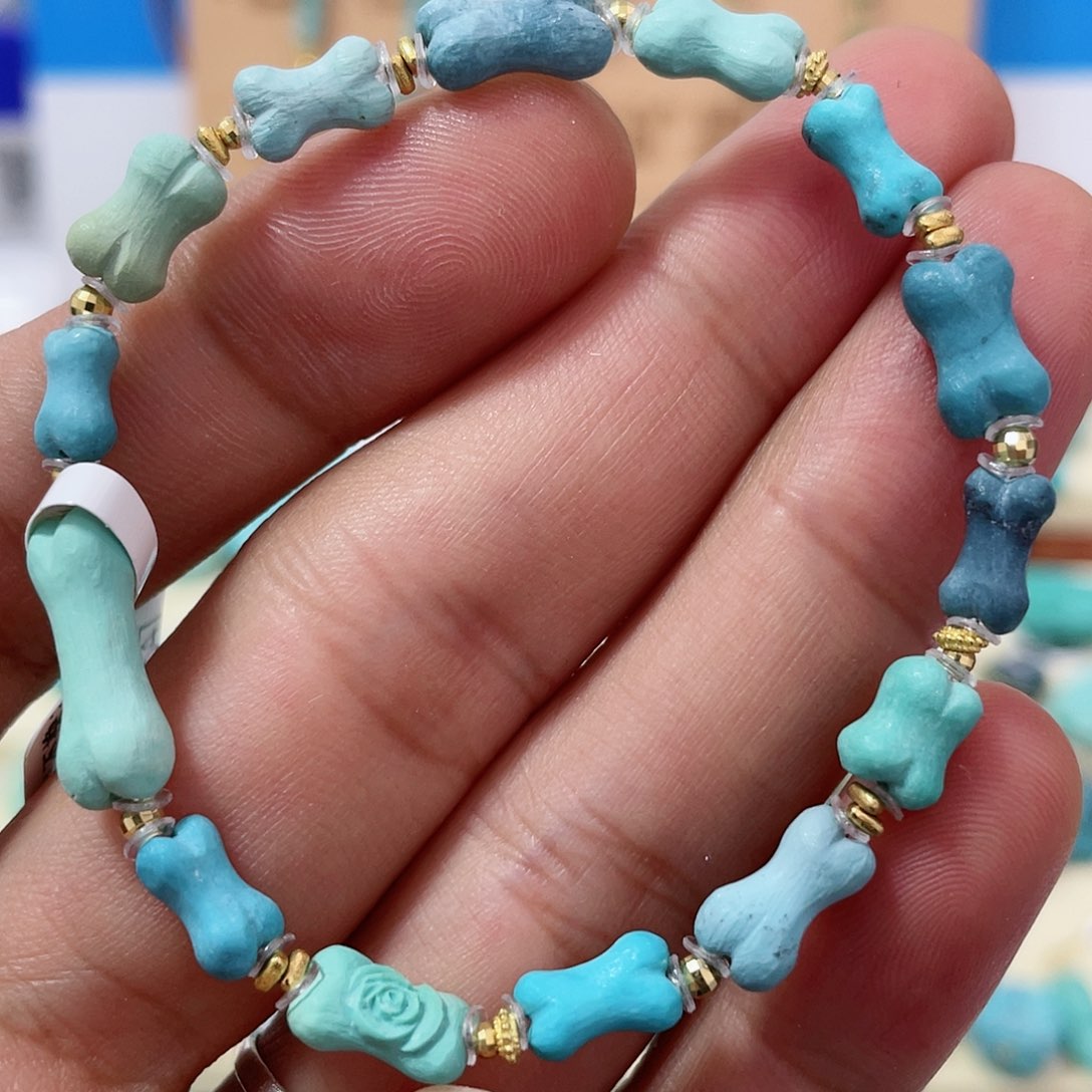 绿松石珠宝奇石18K金镶嵌