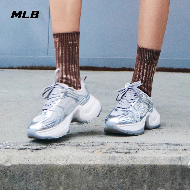 MLB流光风女款鞋子2025爆款老爹鞋时尚休闲鞋春夏新款3ASHW045N