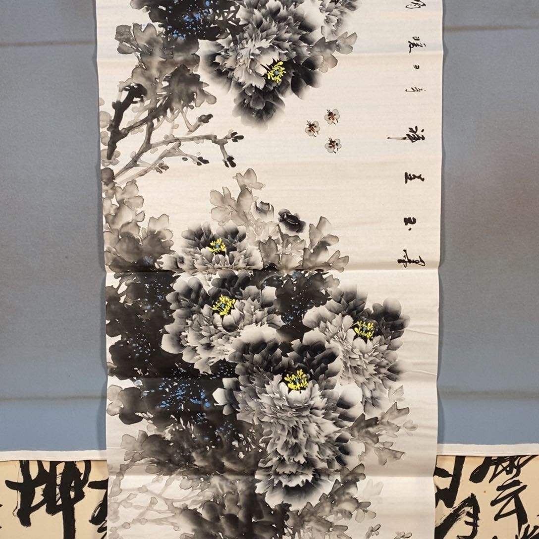 国画235牡丹花盛开的时候