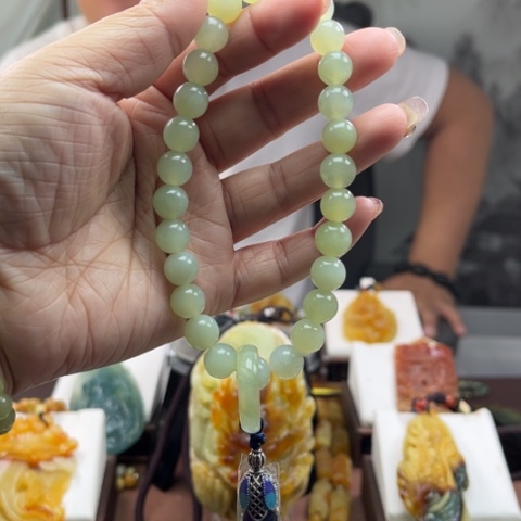 岫玉挂件未镶嵌手链