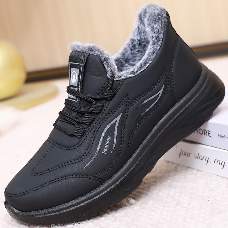 冬季老北京布鞋男棉鞋加绒保暖软底舒适中老年人一脚蹬运动爸爸鞋