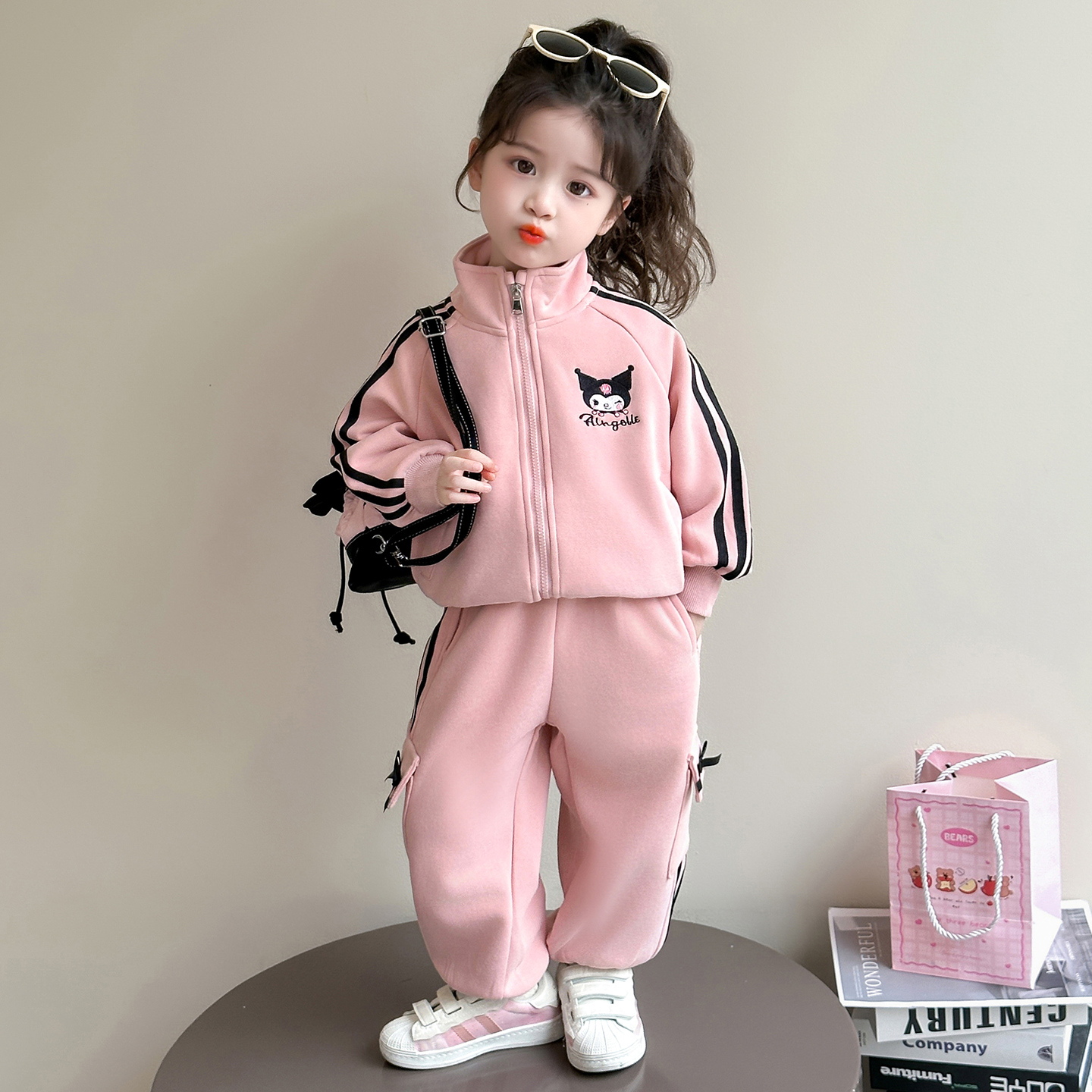 【25秋季上新】女童库洛米运动风套装可爱时尚休闲长袖长裤两件套