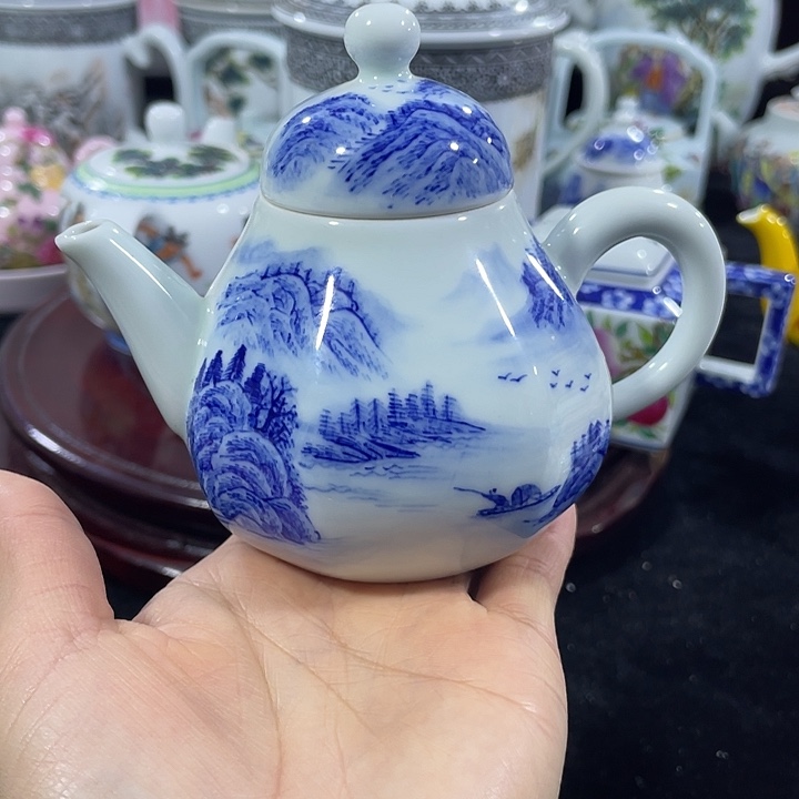 景德镇陶瓷手绘茶壶