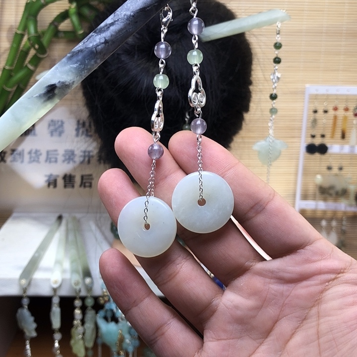 未镶嵌蛇纹石玉发簪