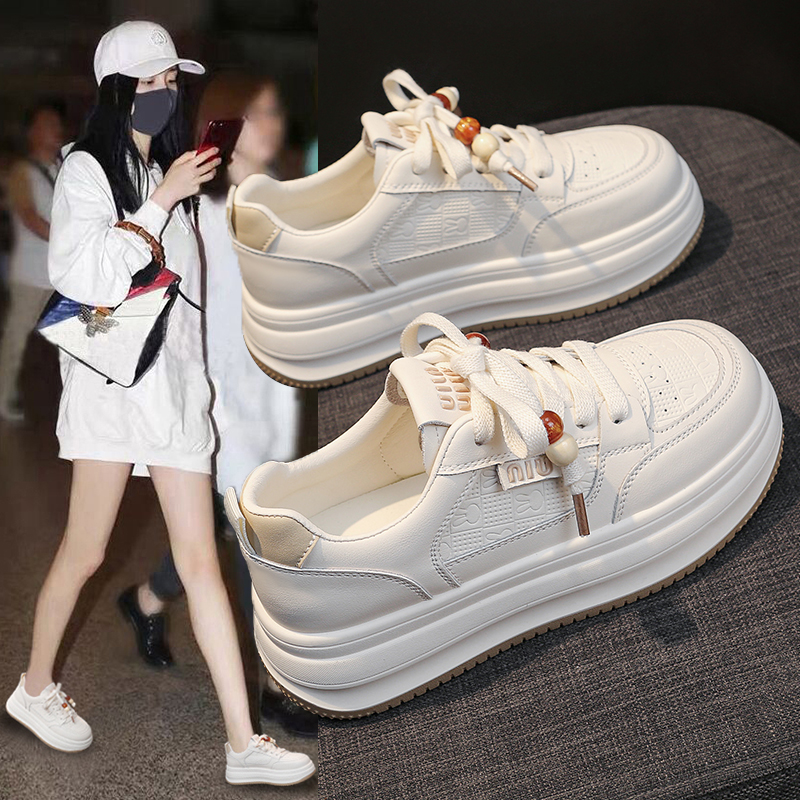 2025韩版休闲鞋女鞋新款小白鞋百搭四季板鞋透气厚底鞋子软底女鞋