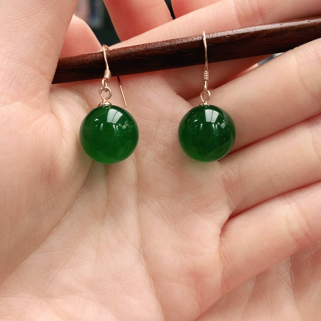 银S925镶嵌耳坠玛瑙/玉髓