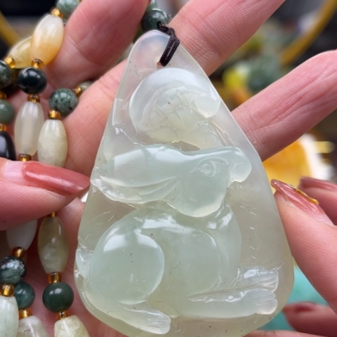 岫玉未镶嵌挂件挂件