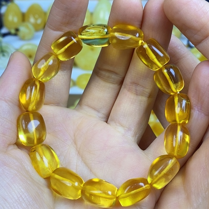 蜜蜡手链未镶嵌天然原矿假一赔十