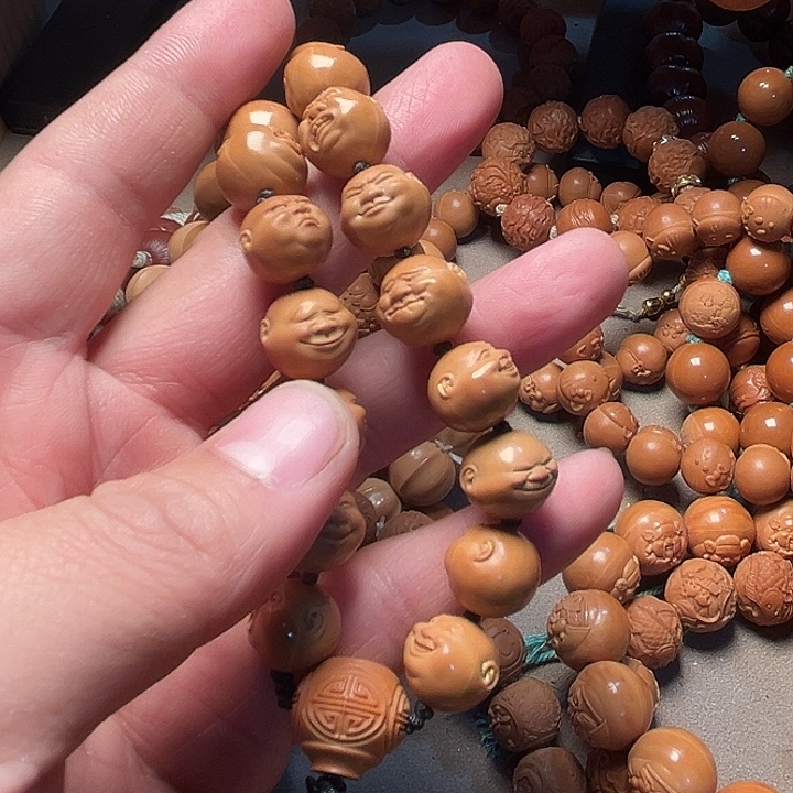 睡***鞋橄榄核手串长串百态