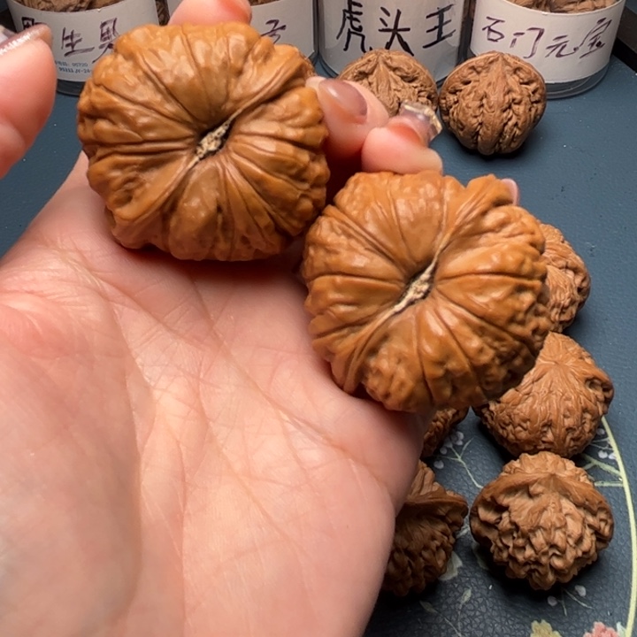 文玩核桃把件赤*44南瓜墩