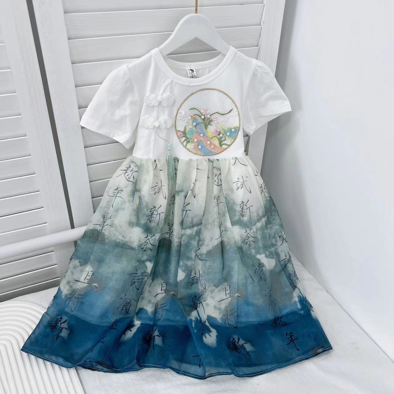 女童2025夏季新款国风连衣裙B2993