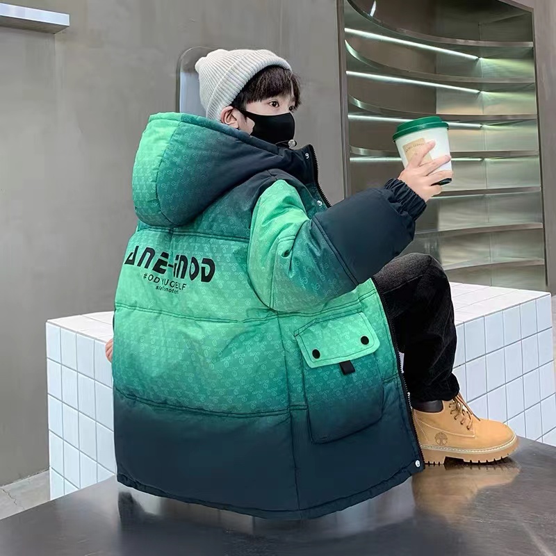 男童冬季羽绒棉服2025新款儿童棉衣大童棉袄加厚秋冬款冬装外套潮