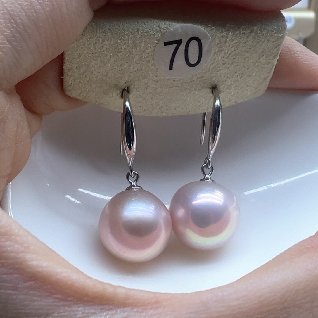 银S925镶嵌淡水珍珠耳饰
