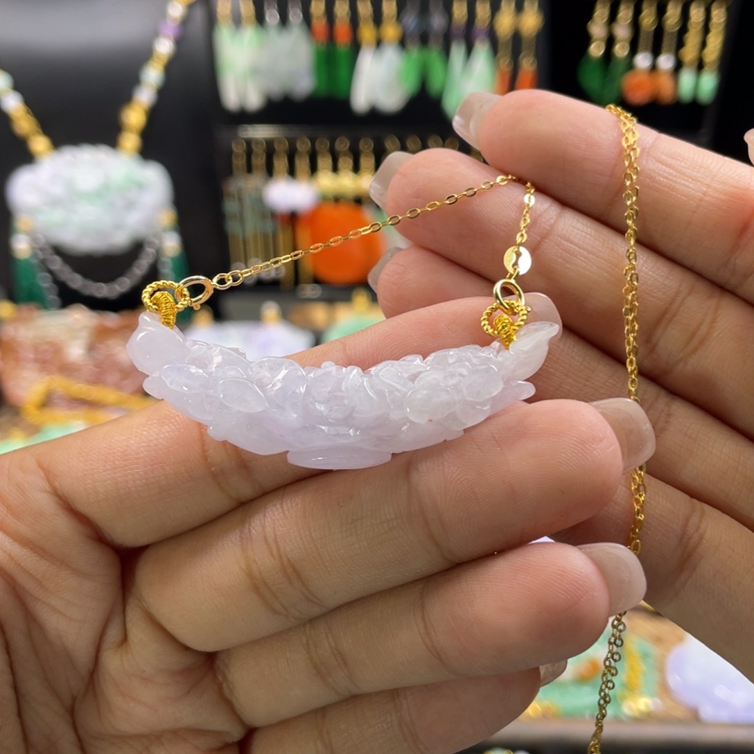 翡翠未镶嵌颈饰代编织